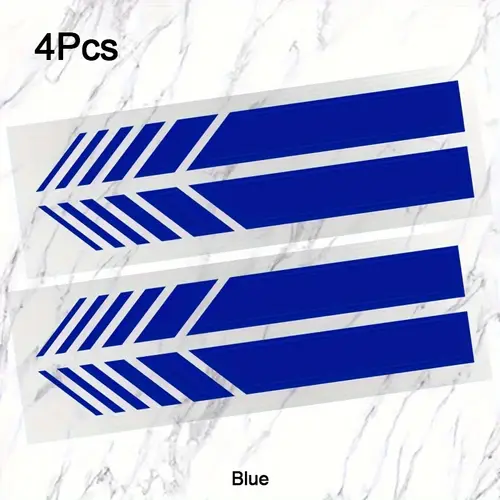 "Classic JDM Reflective Stripes Vinyl Decal Kit - 4pcs Self-Adhesive Car Body Stickers, Waterproof & Universal Fit" - Image 7