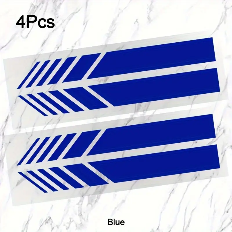 "Classic JDM Reflective Stripes Vinyl Decal Kit - 4pcs Self-Adhesive Car Body Stickers, Waterproof & Universal Fit" - Image 7