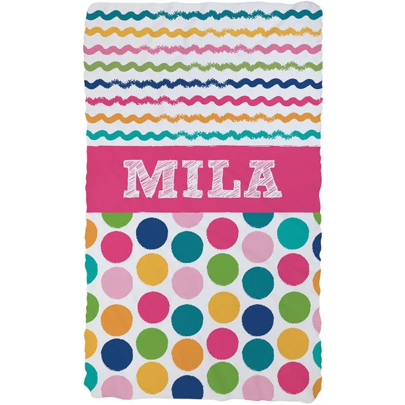 

Name Personalized Plush Kids Fleece Blanket