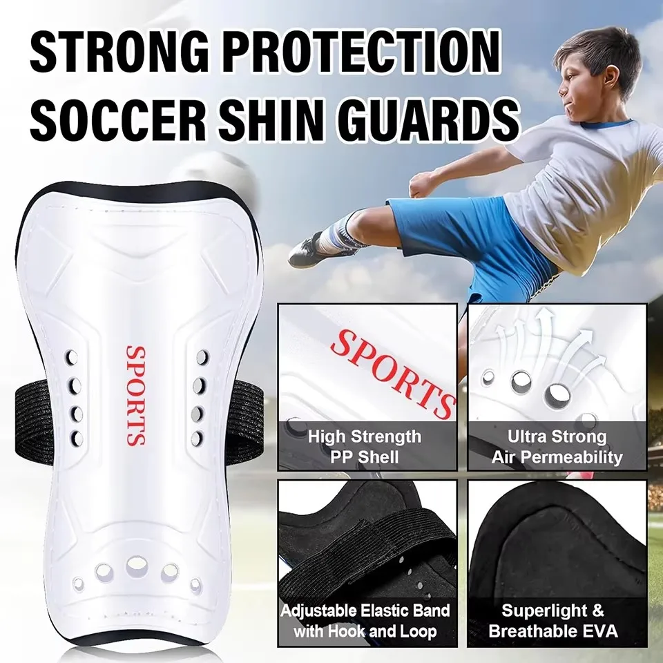 Soccer Shin Guards Football Calf Protection Board Support Straps Youth Adults Leg Pads 1Pair soccer shin guards shin guard pads