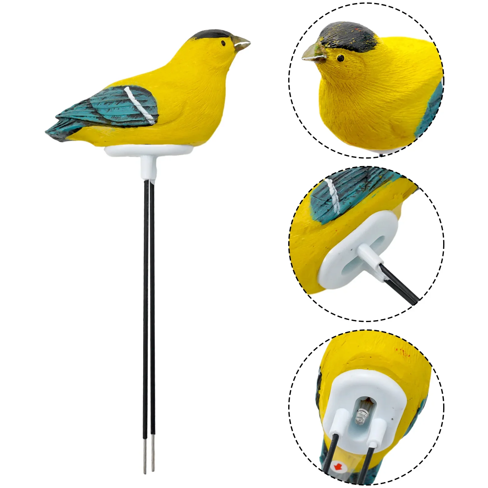 Soil Moisture Meter Bird Shape Resin Soil Moisture Meter Watering Alarm Plant Water Tester Hygrometer Sensor 1PC