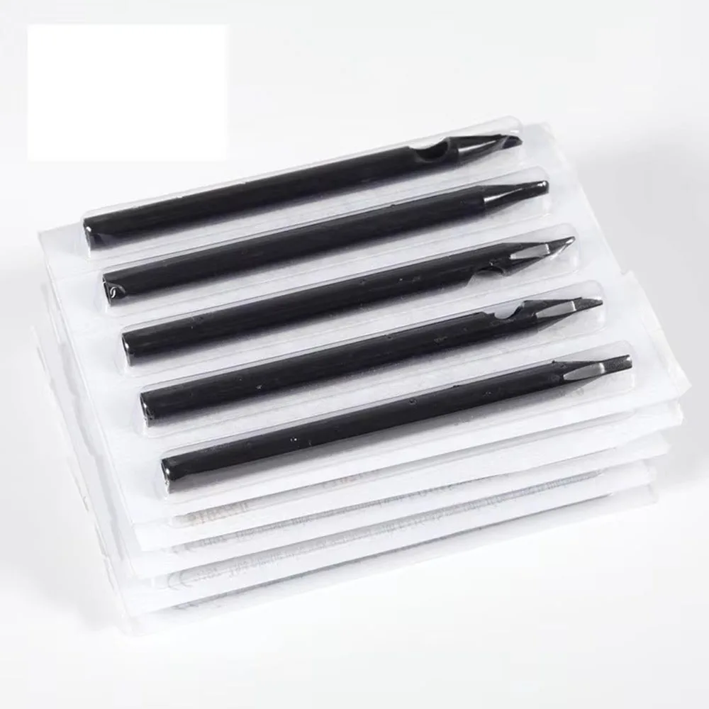 50PCS/Box Disposable Tattoo Long Tips RT/DT/FT Black Sterilized Tattoo Needle Nozzle Tip Tubes for Machine Grip Needle tattoo microblading needles disposable tattoo tips