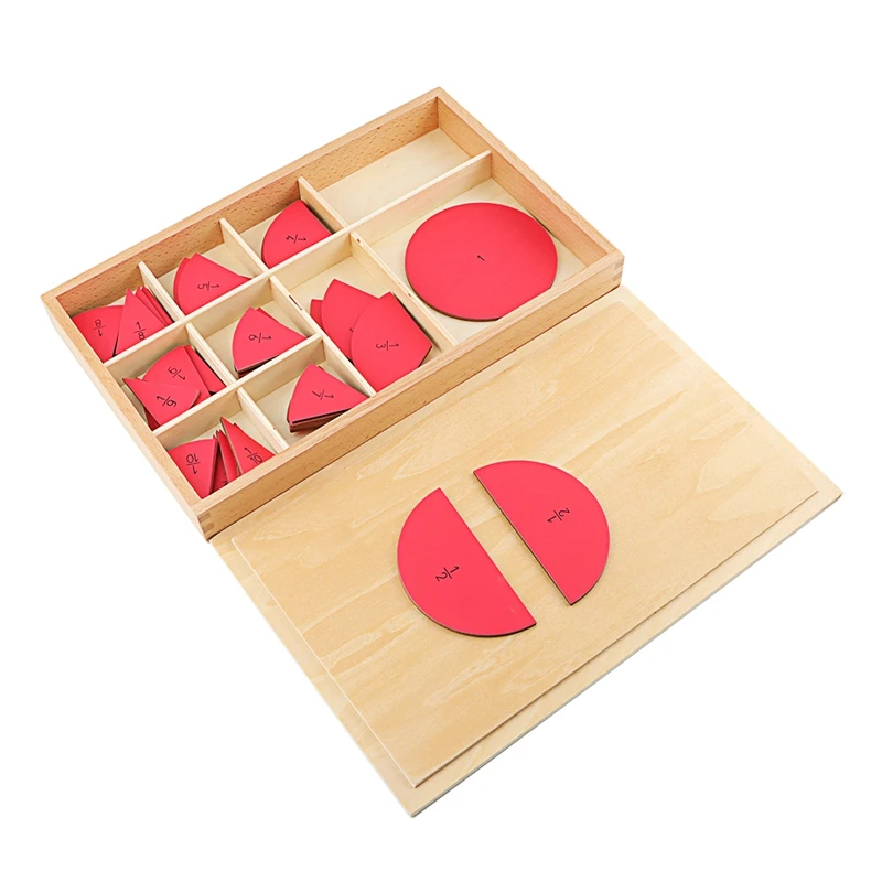 Baby Toy Montessori Materials Cut-Out Labeled Fraction Circles 1-10 & 11-20 Teaching Aids Toys for Children Education Preschool 2