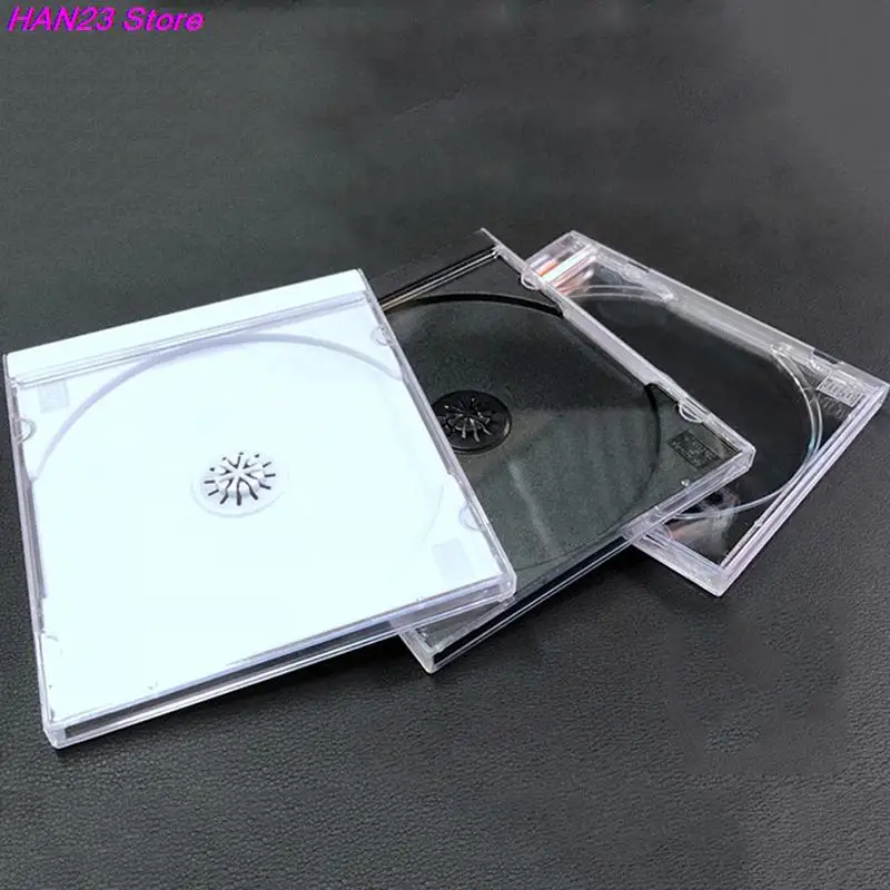 Transparent Bottom CD Box 1PC Empty CD Case PP Plastic Case Capacity 1-2 Discs