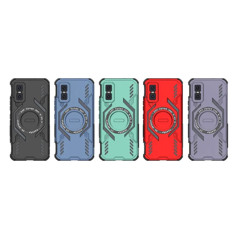 Enhanced Magnetic Armor Phone Case with Wireless Charging and Heat Dissipation - Shockproof Protective Cover and Bumper