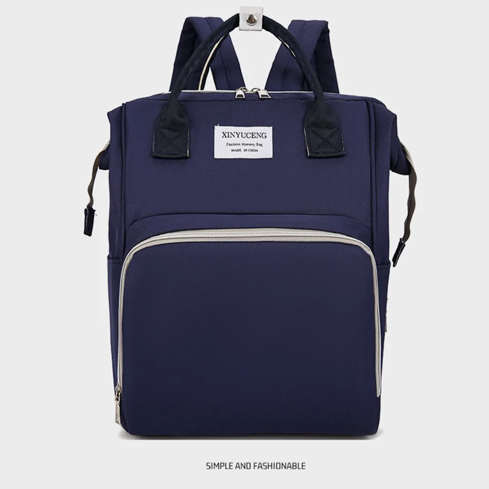 Multifunctional Mommy Backpack Oxford Cloth Solid Color Baby Diaper Bag Anti Splash Water Portable Mommy Shoulder Bag Baby