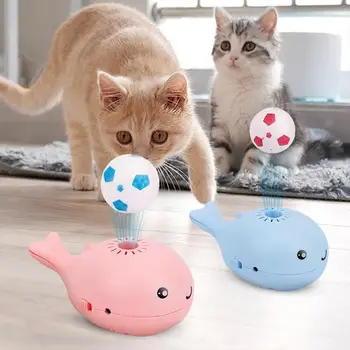 Cat Toys With Balls Whale Soccer Balls Toys For Indoor Cats Electric Moving Ball Cat Toy Keep Cats Entertained Soccer Ball Cat 1