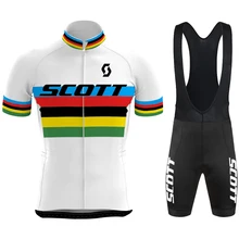 Maillot de cyclisme pour hommes, vêtements de vélo, Maillot d'été pour femmes, ensemble de vêtements pour hommes, pantalon, uniforme de chemise professionnelle Scott, veste Gel, 2022