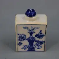 Antique porcelain blue and white antique pattern snuff bottle 2