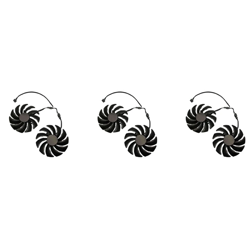 Rise-88Mm Gpu Cooler Ventola Della Scheda Grafica Per Redeon Aorus Rx580/570 Gigabyte Gv-Rx570 Aorus Gv-Rx580Aorus(6 Pezzi)