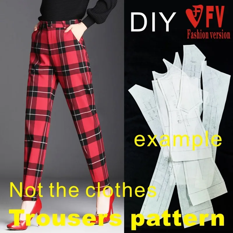 Female Korean style loose harem pants pattern radish pants 1:1 cropping design pattern BCK-38