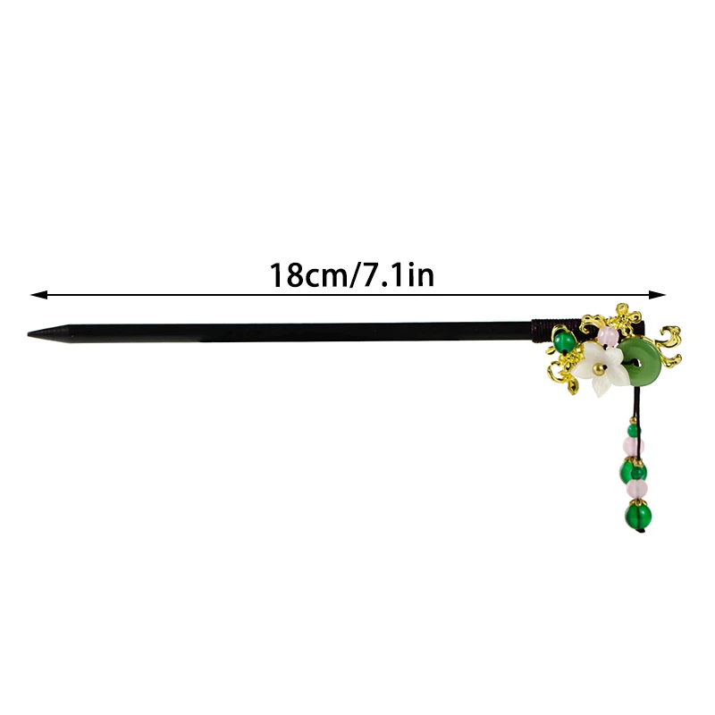 Plum Blossom Handmade Coiled Wood Hair Fork Stick Vintage Crystal Flower Hair Pins Clip Women Chinese Banquet Hair Jewelry Tiara