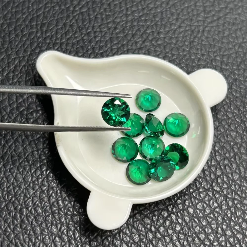 Lab Grown Zambia Gemstone Round Shape Loose Gemstones Colombia For Jewelry Making AGL Certificate