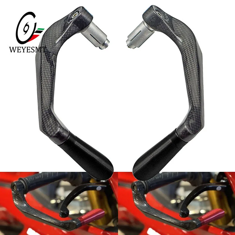 22mm Protector Handlebar Motorcycle Proguard Brake Clutch Systems Levers Protect Guard Autobicycle Handgrip Carbon fiber+Aluminu