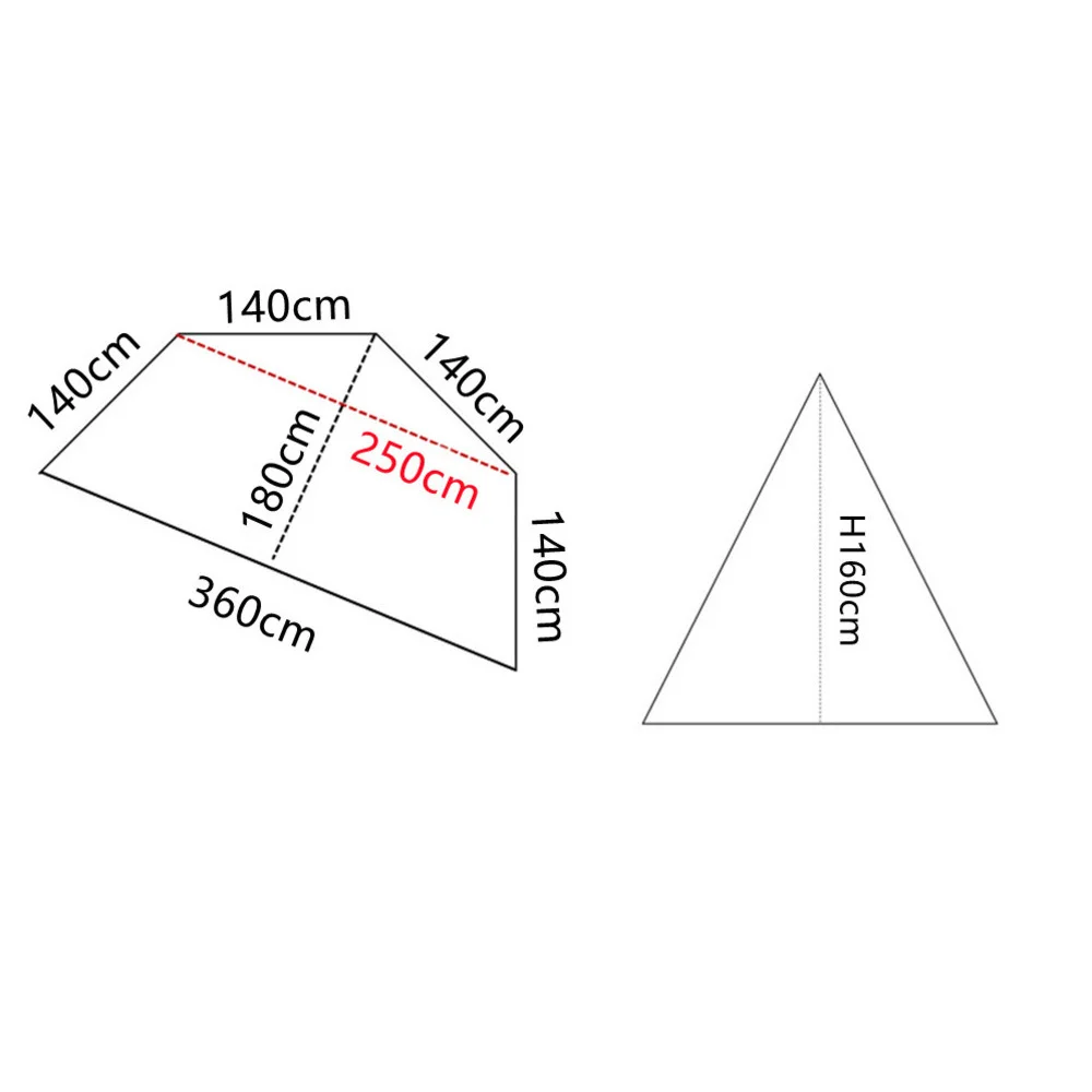 4 Seasons Camping Inner Tent Rodless Ultralight Pyramid Tent's Inner Tent 2-3 Person Portable Winter Camping Tent's Teepee