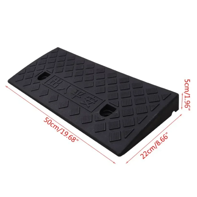 

Car Access Ramp Triangle Pad Speed Reducer Durable Threshold for Automobile Motorcycle Heavy Wheelchair Duty Rubber Wheel