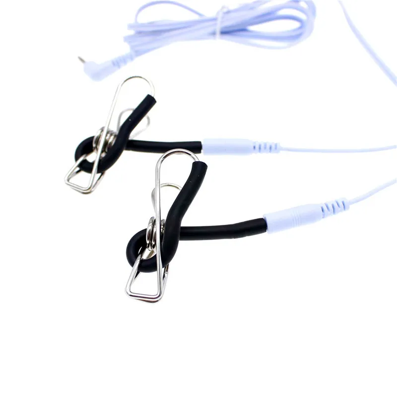 Nipple Flirting Toys Unisex Massager Electric Shock Nipple Clamps Clitoris Clip Stimulator Sex Shop Sex Toys For Couples