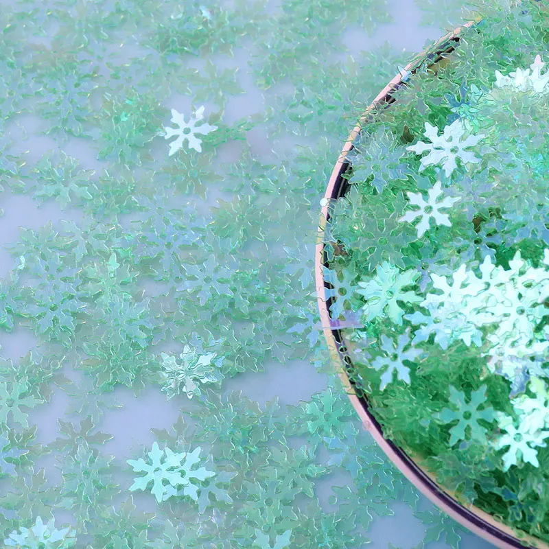 9mm Pailletten Große Schneeflocken Lose Pailletten Handarbeits-Pailletten Nähzubehör Kleidungsdekoration DIY-Zubehör Dekorations-Pailletten 10g/20g – Detail 8