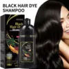 500ml Natural Herbal Hair Dye Shampoo 3 in 1 Change Hair Color Gray Hair to Dark Brown Black Deep Nourishing Fashion Hair Care 1