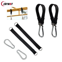 150KG Bearing Load Hanging Belt T-bar Strap Dumbbell Barbell Rope Handles Strap Tree Swing Strap Hook Ring Connecting Belt 1