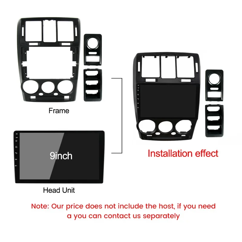 For 2Din ȵ̵ All ο Car Radio Fascia Dash Kit Fit Installation Trim Facia Face Panel Frame For HYUNDAI GETZ 2002-