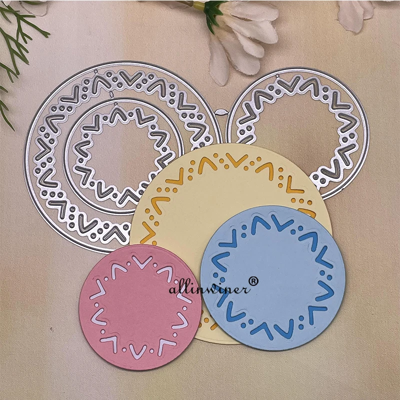 

Circle Wreath Frame Metal Cutting Dies Stencils Die Cut for DIY Scrapbooking Album Paper Card Embossing