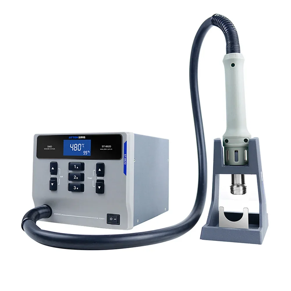 ATTEN ST-862D 1000W Hot Air Gun Intelligent Digital Display BGA Rework Station Automatic Sleep PCB Chip Repair Desoldering