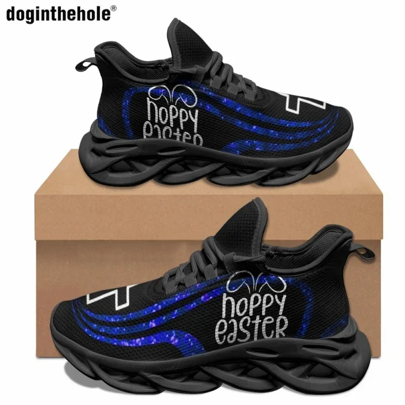 Casual Flat Shoes Women's Fashion Trend New Sneakers Easter Cross Pattern Design Popular Non-slip Running Shoes