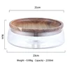 Creative Glass Food Storage Container with Wooden Lid Kitchen Snack Fruit Sealed Jar 4