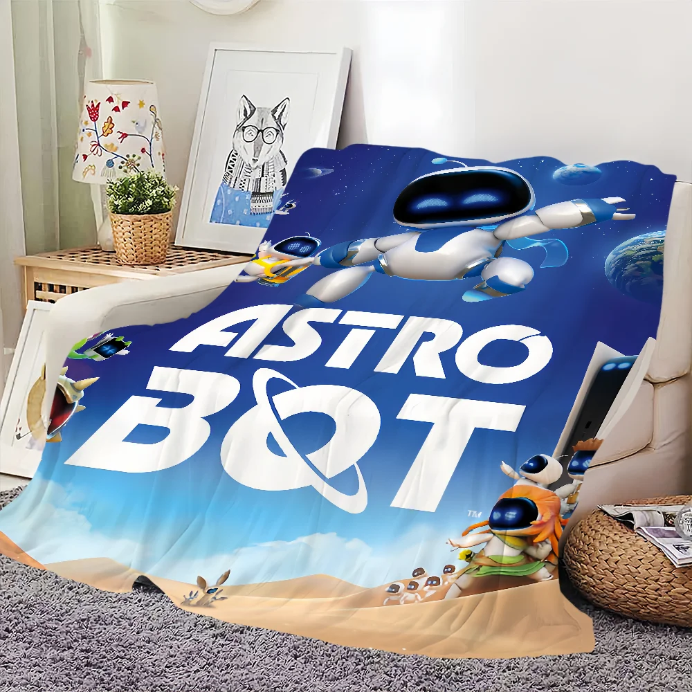 Game A-Astro bots Blanket Skin friendly comfort warm soft plush blanket suitable sofa living room office bedroom 3