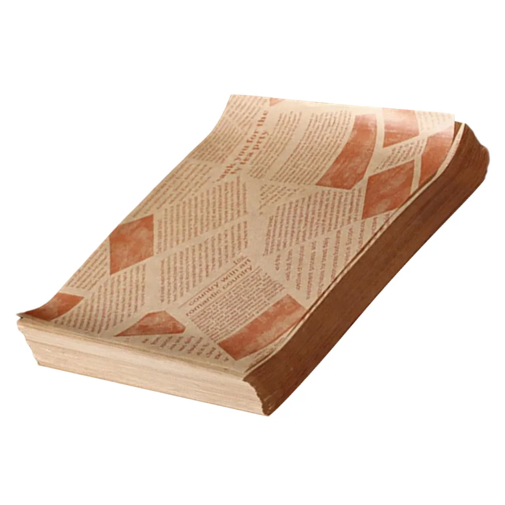 

100 Sheets Greaseproof Paper Sheets Food Burger Paper Wrapping Sheets Sandwich Sheet