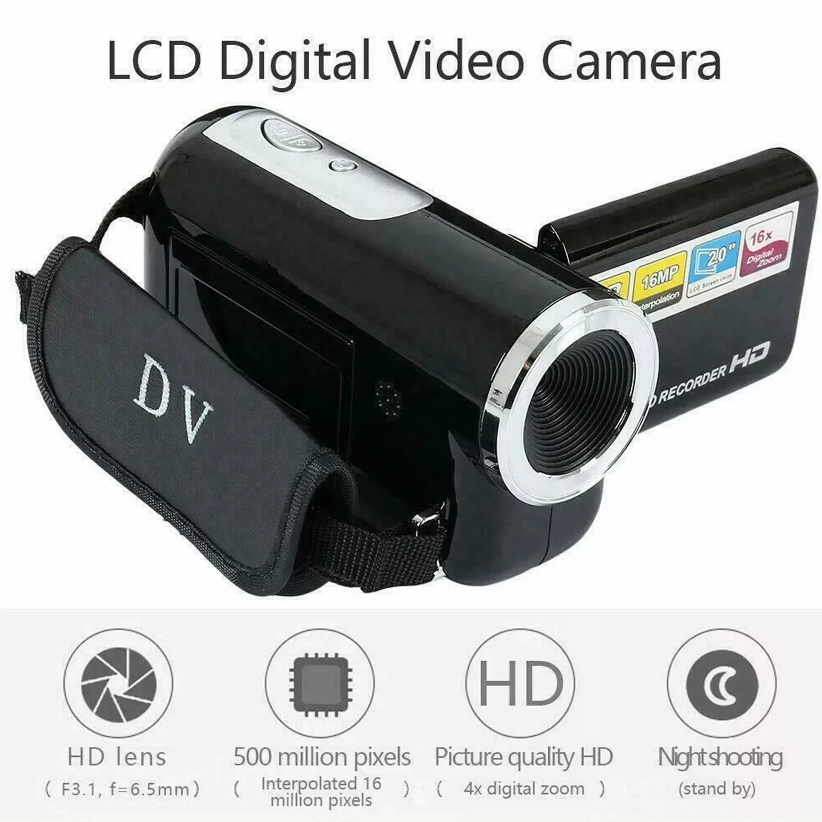 DV Video Camcorder 1080P Full HD 16MP Anti Shake Digital Video Camera 270 Degree Rotation Screen 16X Night Shoot Zoom Camera digital video camcorder