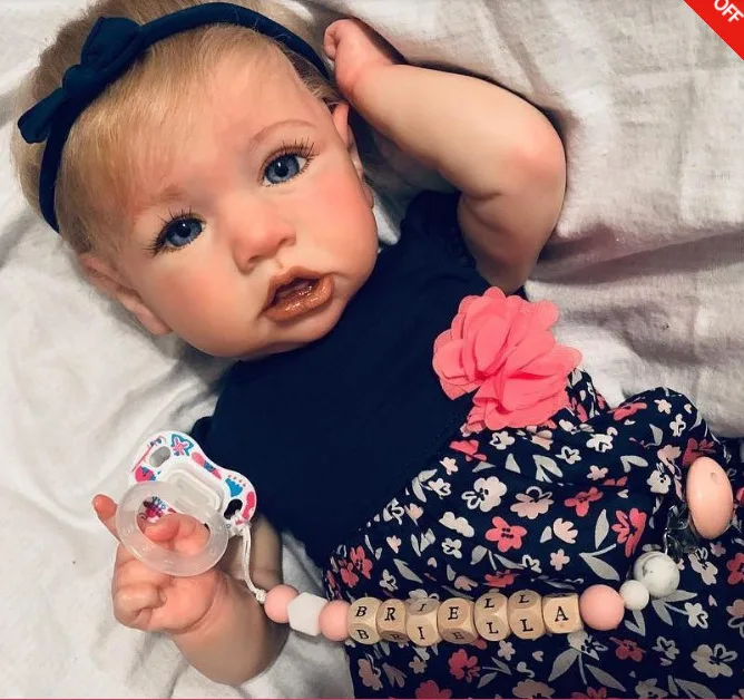 

22 Inch Full Silicone vinyl baby Reborn doll Saskia Boy Girl cotton body bebe reborn bonecas newborn Alive Play House toys gift