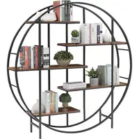 5-Tier Metal Plant Stand Vintage Industrial Bookshelf Storage Rack Indoor Display Organizer Living Room Garden Balcony 2