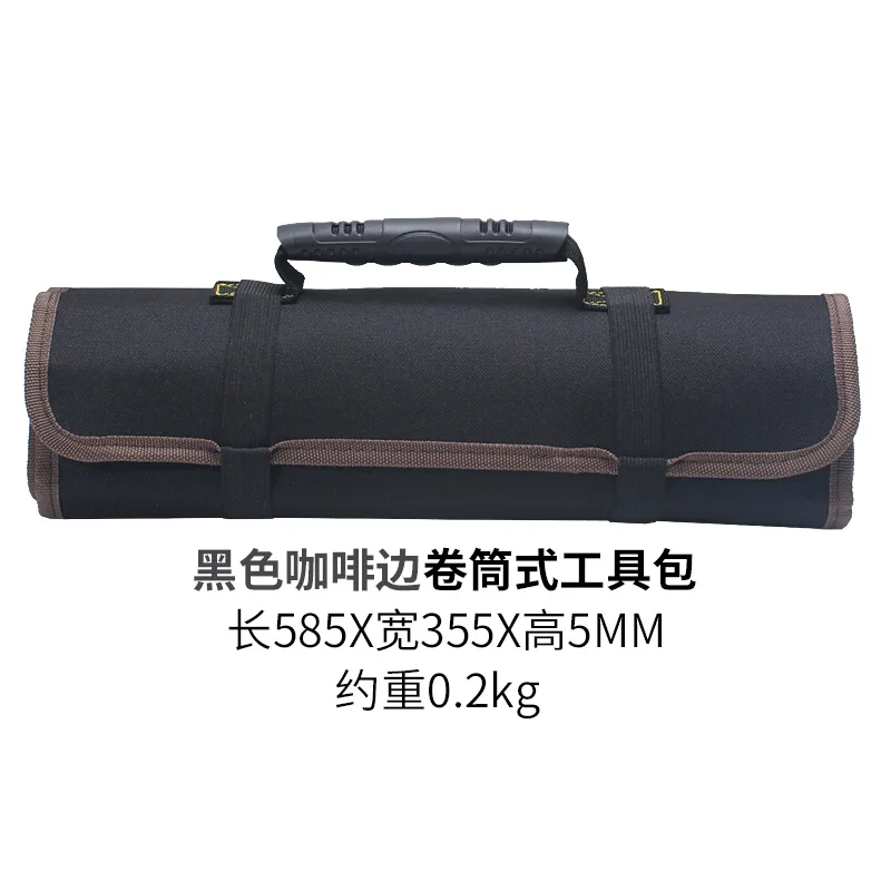 electrician tool bag Roll-type tool bag Electrician bag storage bag multi-function roll Thickened wear-resistant computer repair canvas bag trolley tool box Tool Storage Items