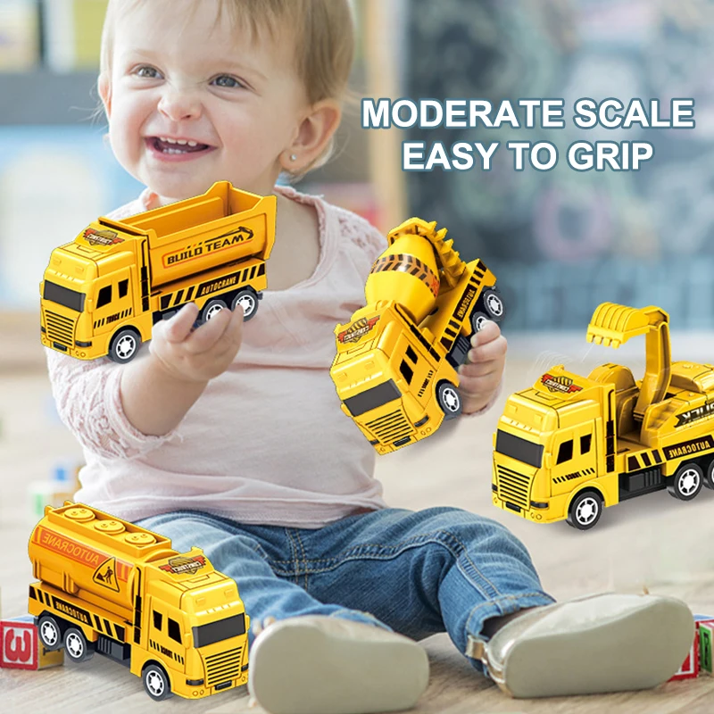 1 Pc Mini Cars Educational Cars Children Kid Pull Back Toy  Warrior Engineering Vehicle Model Four