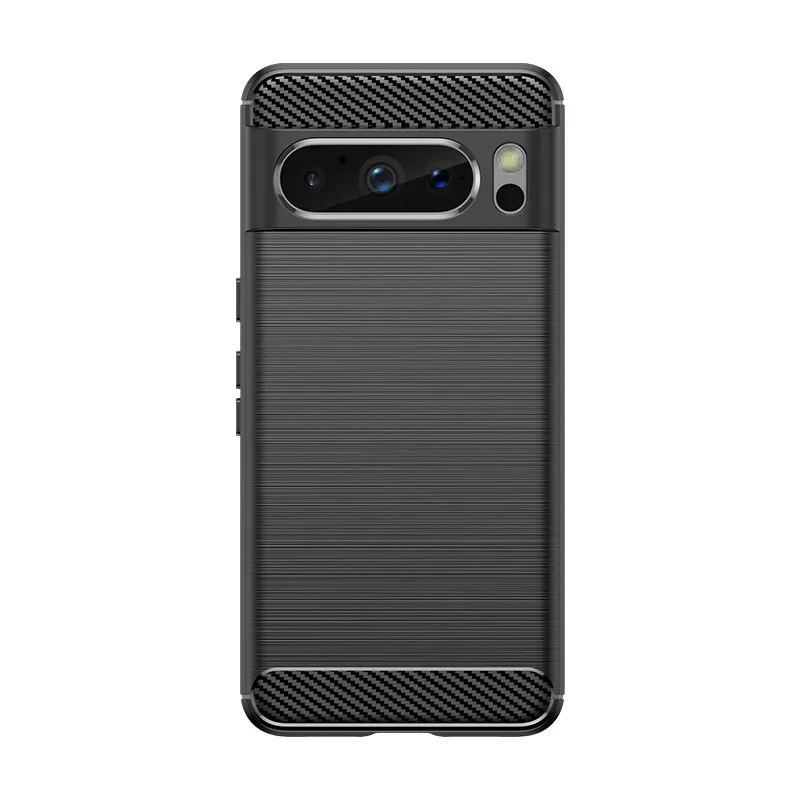 Sleek Carbon Fiber Matte Silicone Protective Phone Case