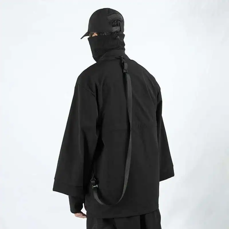 HKSH Spring Autumn New Functional Ninja Taoist Robe Long Sleeve Loose Coat Punk Dark Windbreaker Men's Tide Chic Techwear HK0168