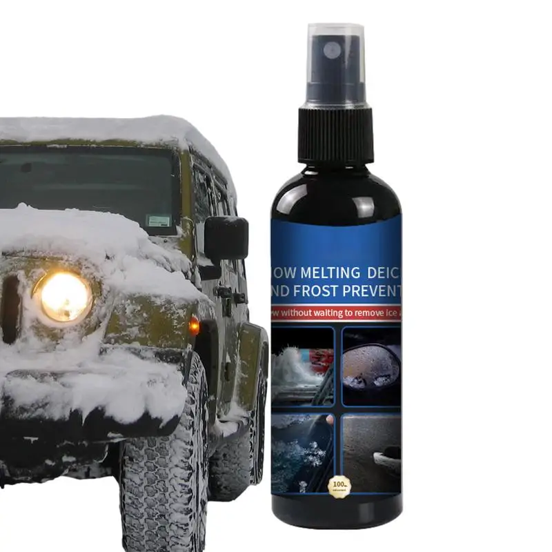 De Icer For Car Windshield Ice Melt Spray 100ml Fast Ice & Snow Melting Spray Defrosting Anti Frost Deicer For