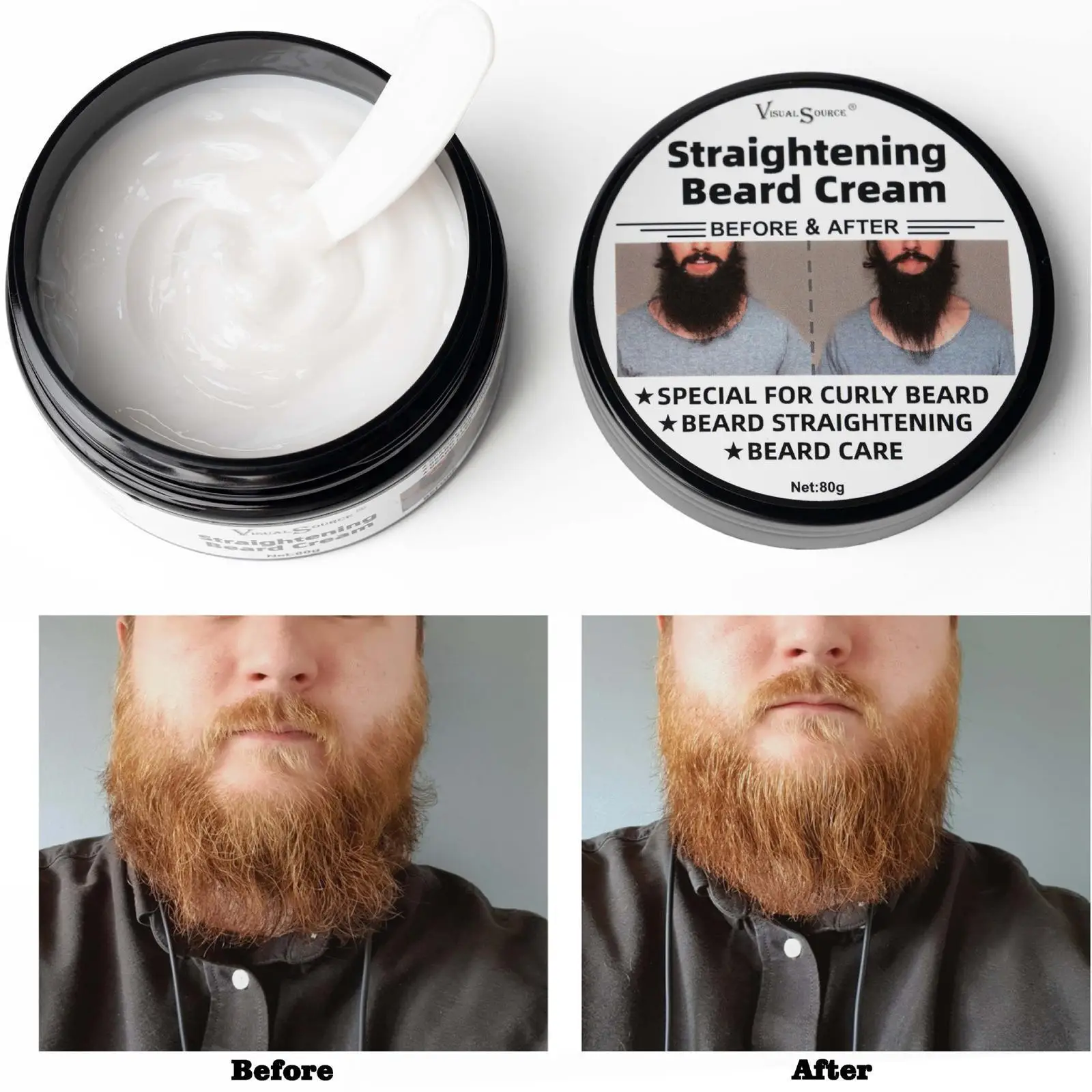 Beard Balm Wax Mustache Ointment Cream Oil Conditioner Styling G9S4