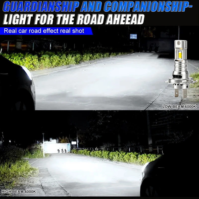 2Pcs H7 LED 헤드라이트 전구 100W 20000LM 무선 터보 팬 Canbus 자동 램프 8054 CSP 6000K 화이트 자동차 키트 (폭스바겐, BMW, 마쓰다용)