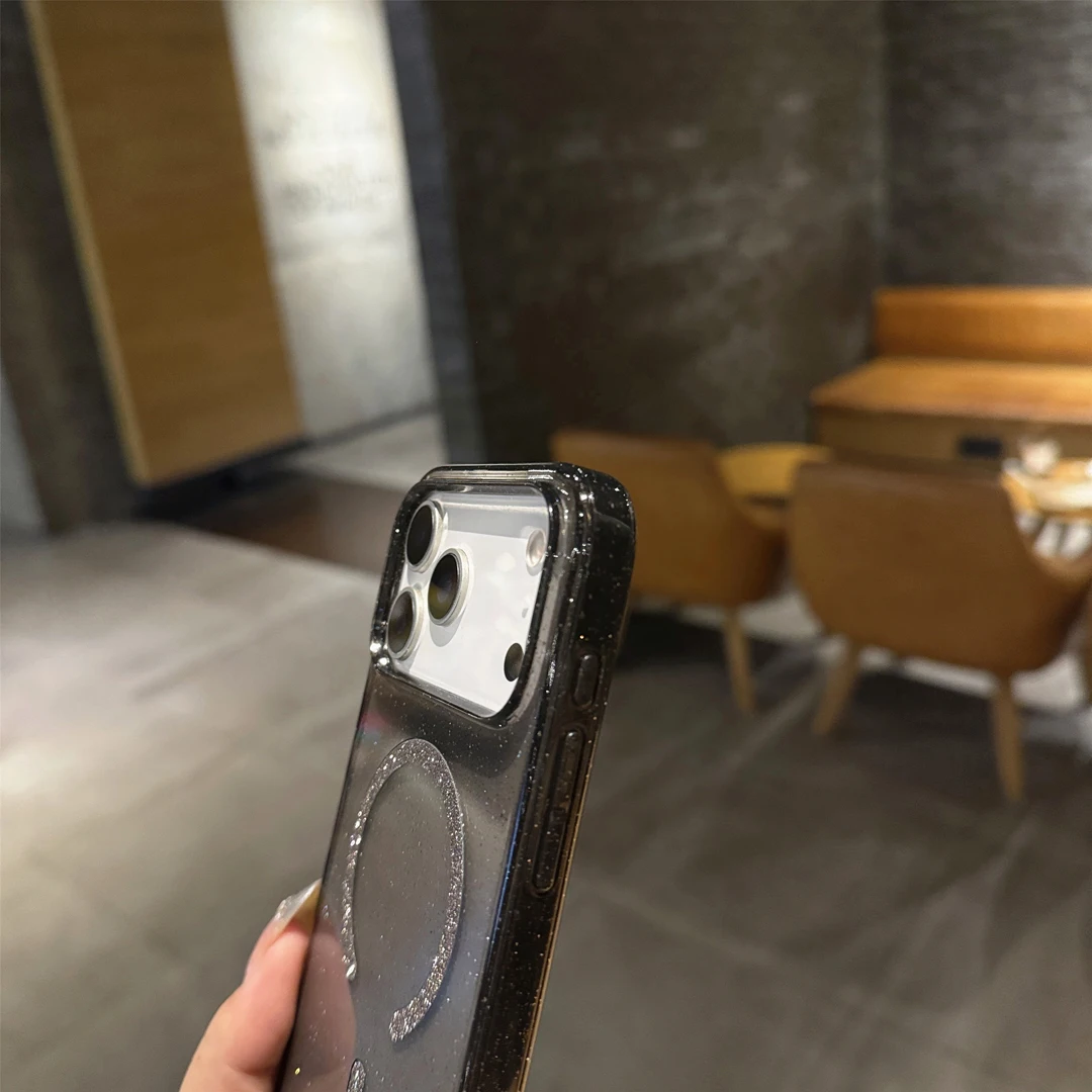 Luxury Elegant Sparkling Glitter Magnetic Wireless Charging Shockproof Phone Case