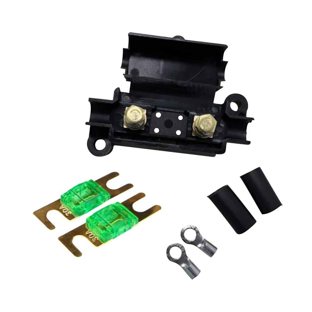 Fuse Holder Fuse Box Holder 1Set Fuse Holder 20/30/40/50/60/80/100Amp Midi Fuse For Fork Type DC 12V 24V Car Air Conditioner Box Car Accessories