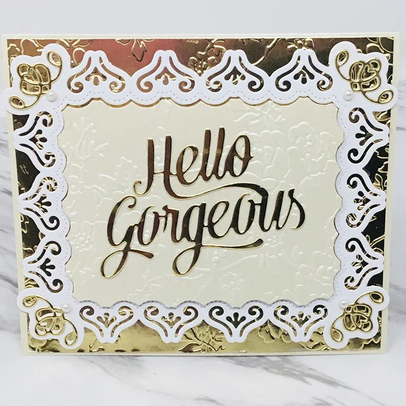 Vintage Elegante Rettangolo Album Phote Frame Metal Cutting Dies Scrapbooking Crafting Paper Art Emboss Stencil