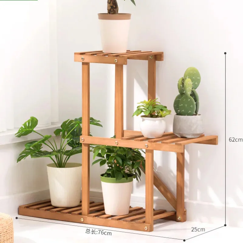 Wooden MultiLayer Plant Stand Indoor Balcony Plant Shelves Flower Stand for Nature Lovers