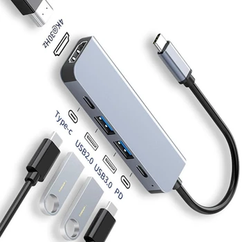 USB C Hub to 4K HDMI-Compatible USB 3.0 2.0 Type C PD Charging Dock for MacBook iPad Samsung S10 Dex TV Mouse Keyboard U Disk 1