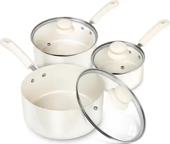 MICHELANGELO Steelcase With Lid Granite Coated Non-stick Pot Induction Suitable Suitable For Various Kinds Of Cookware 1