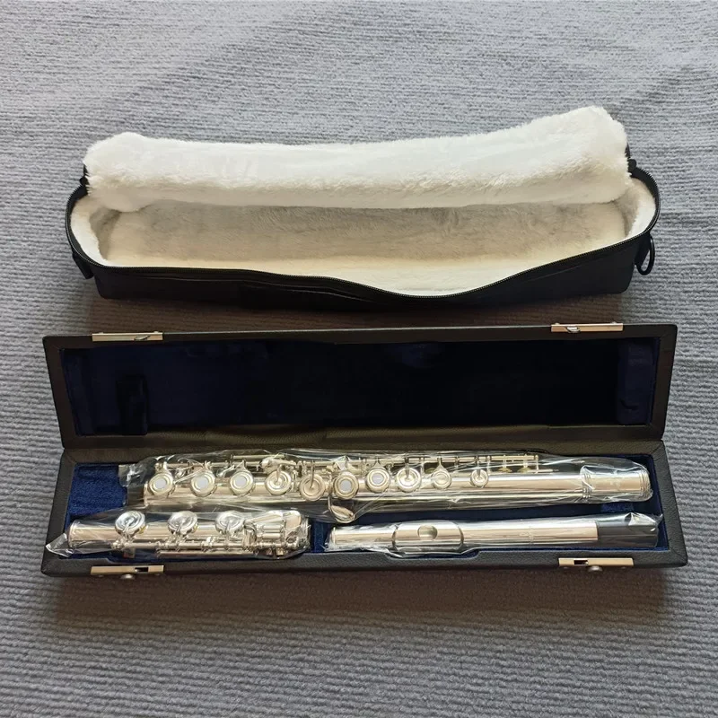 665 quality silver plated 17 key flute open hole electromechanical instrument