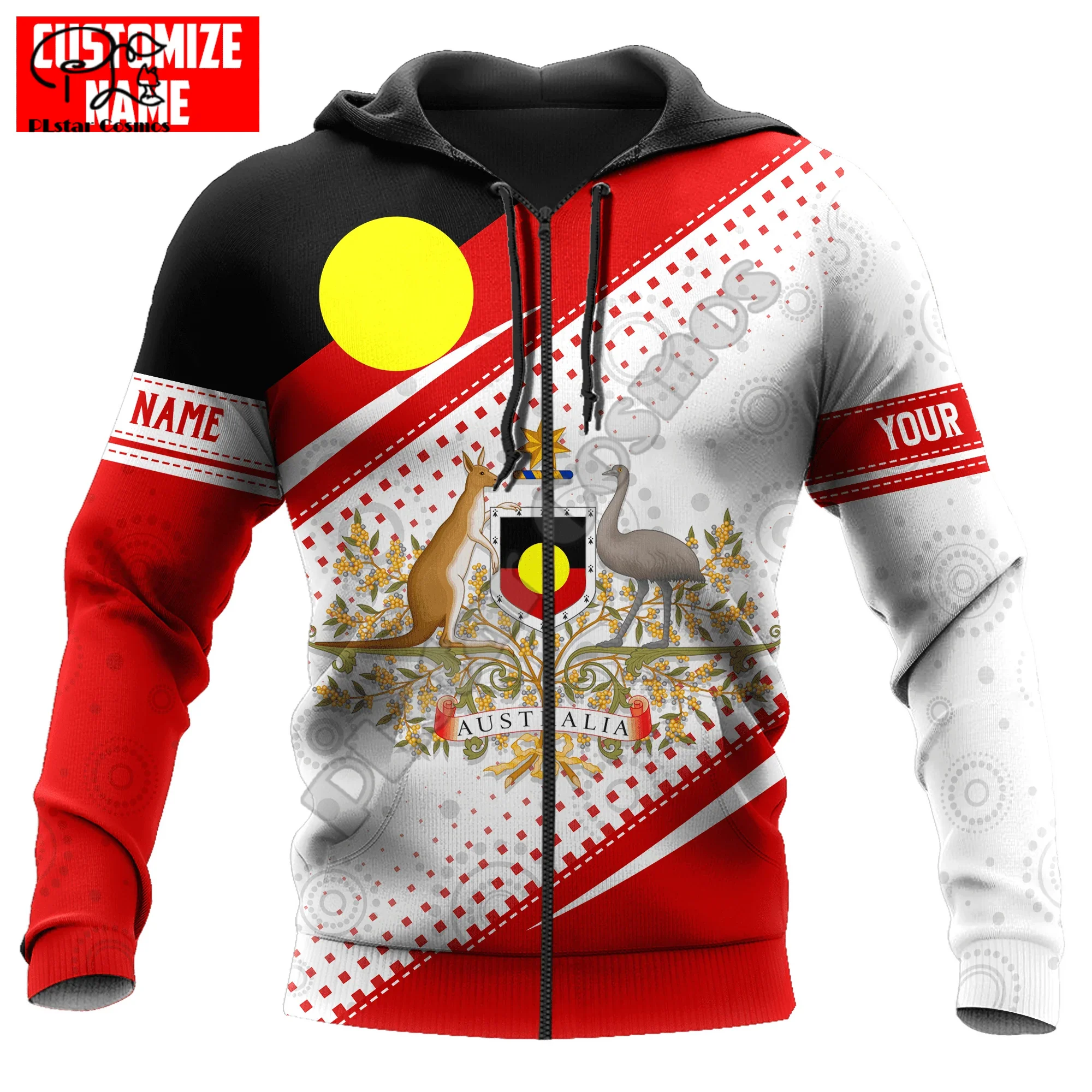 NewFashion Custom Name Indigenous Australia Aboriginal Retro Tattoo Vintage Harajuku 3DPrint Streetwear Casual Jacket Hoodies 14