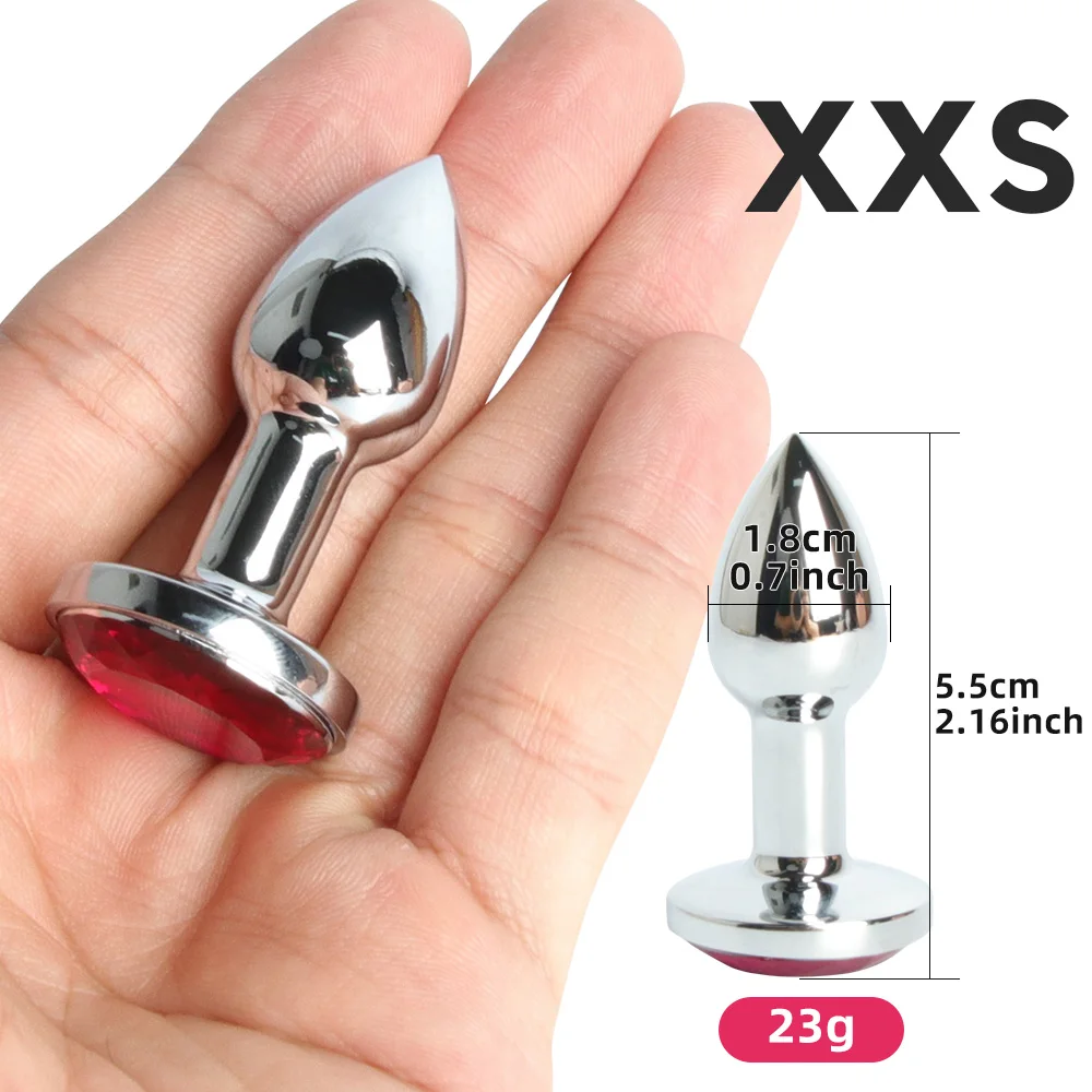 Metal Anal Plug For Women Stainless Steel Butt Plug With Jewelry Crystal Anus Toy Anal Bead Ladies Sex Toys Adult Game Analplug